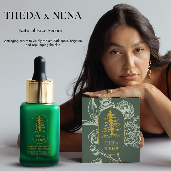 Unlock Timeless Beauty: THEDA X NENA Anti-Aging Serum w/ Dual Action Face Roller